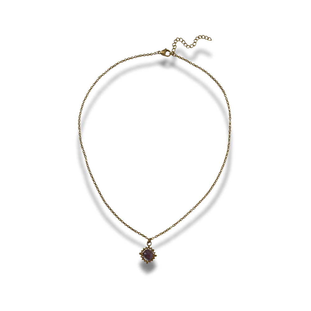 COLLAR SOL CON AMATISTA
