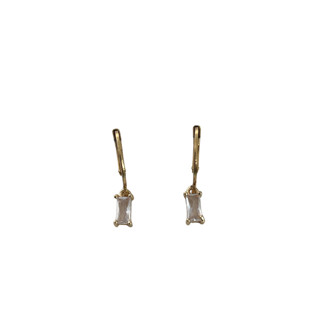 ARRACADAS ZIRCONIA RECTANGULAR