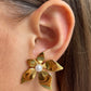 ARETES FLOR CON PERLA