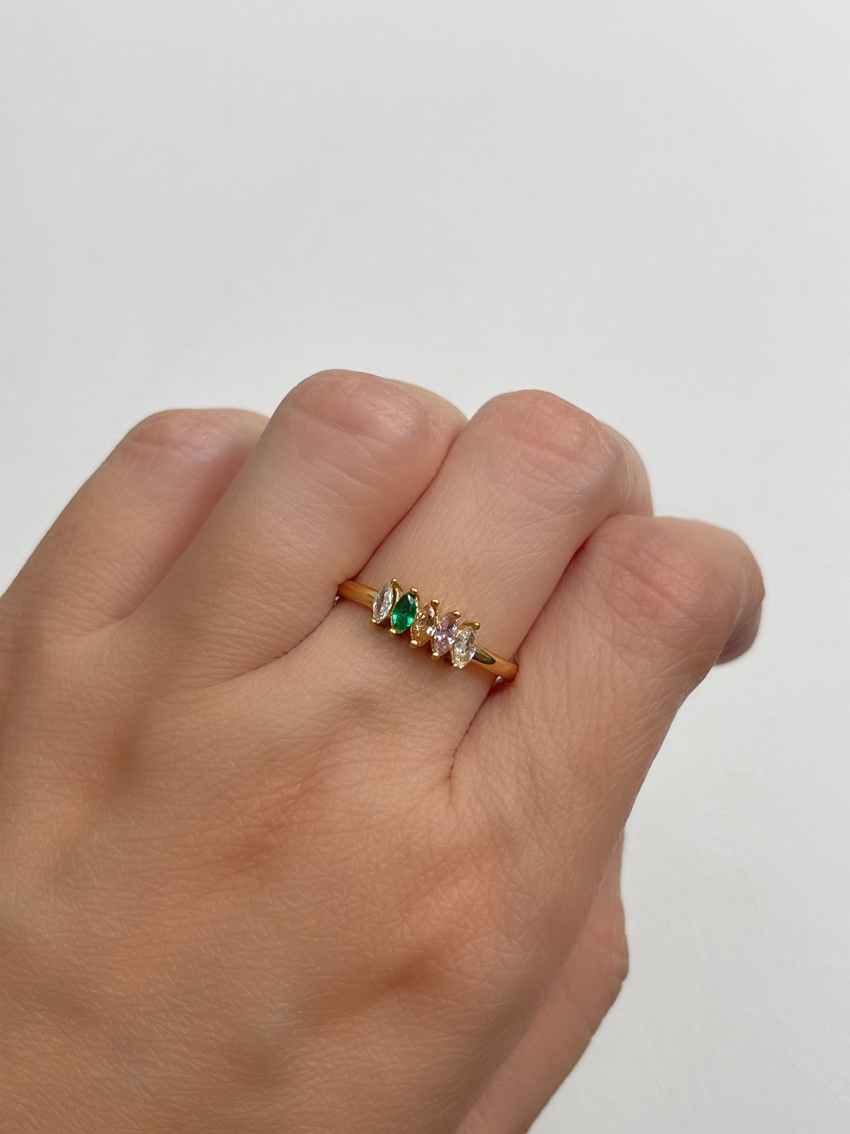ANILLO CRISTALES PASTEL