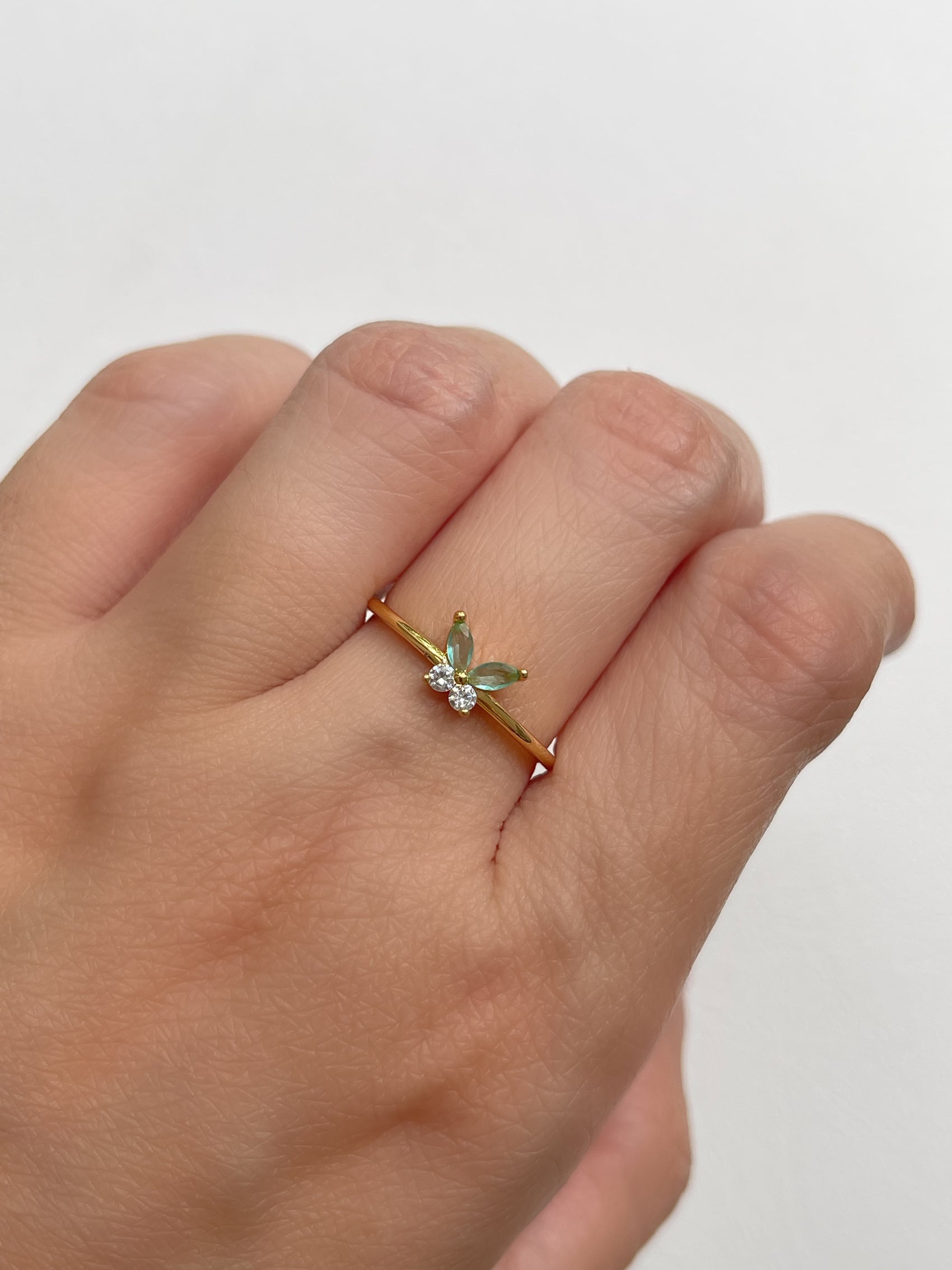 ANILLO MARIPOSA CON ZIRCONIAS