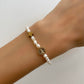 PULSERA PERLAS CON SAN BENITO Y CRUZ