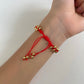 PULSERA BOLITAS HILO ROJO