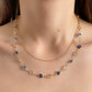 COLLAR DOBLE CADENA SENCILLA Y OJITOS AZULES