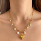 COLLAR CORAZÓN CON PERLAS