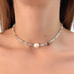 CHOKER PERLA CON GOTA ROJA