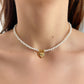 CHOKER PERLAS Y CORAZON MINI