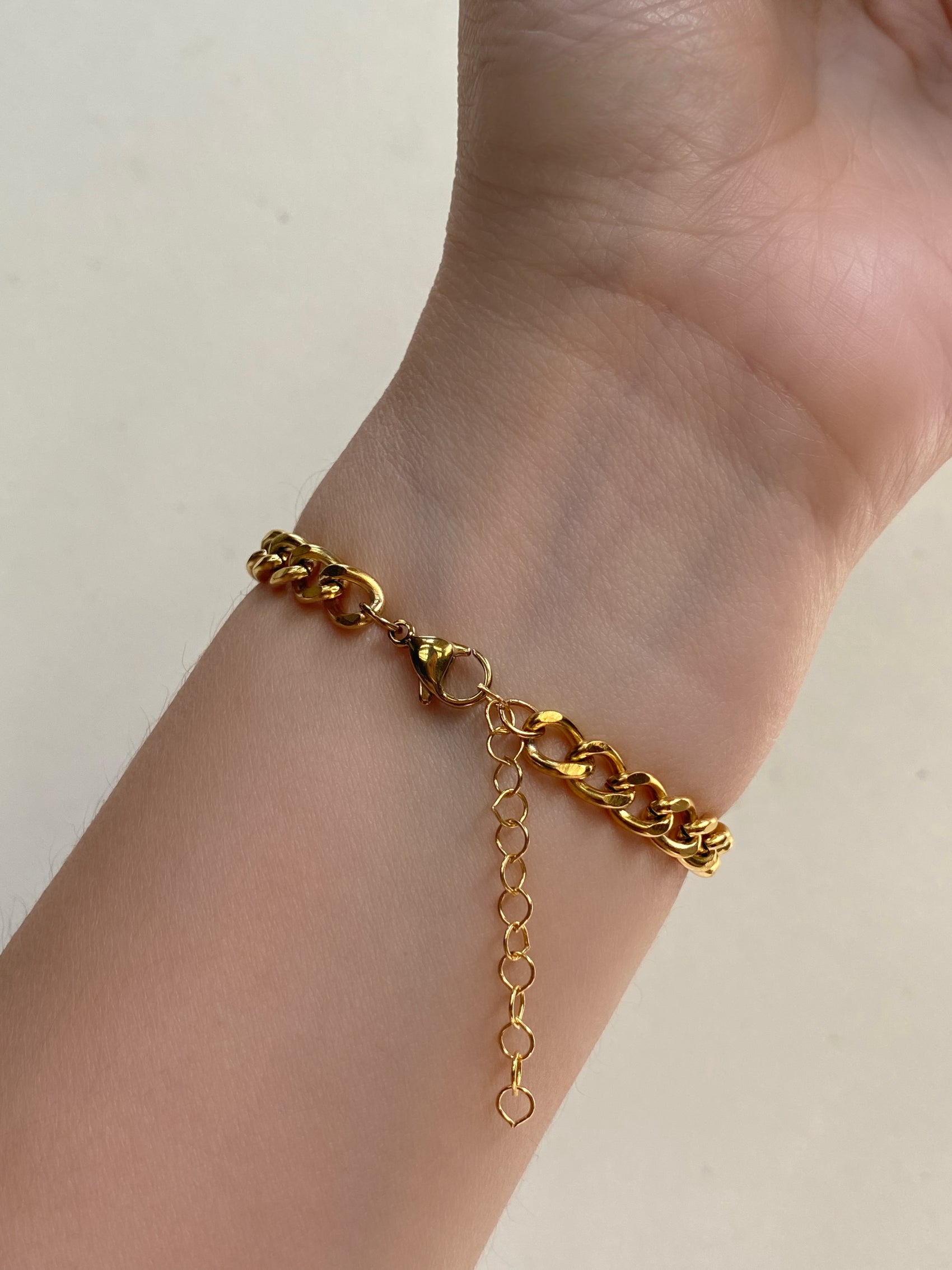 PULSERA CADENA CHUNKY CON PERLA