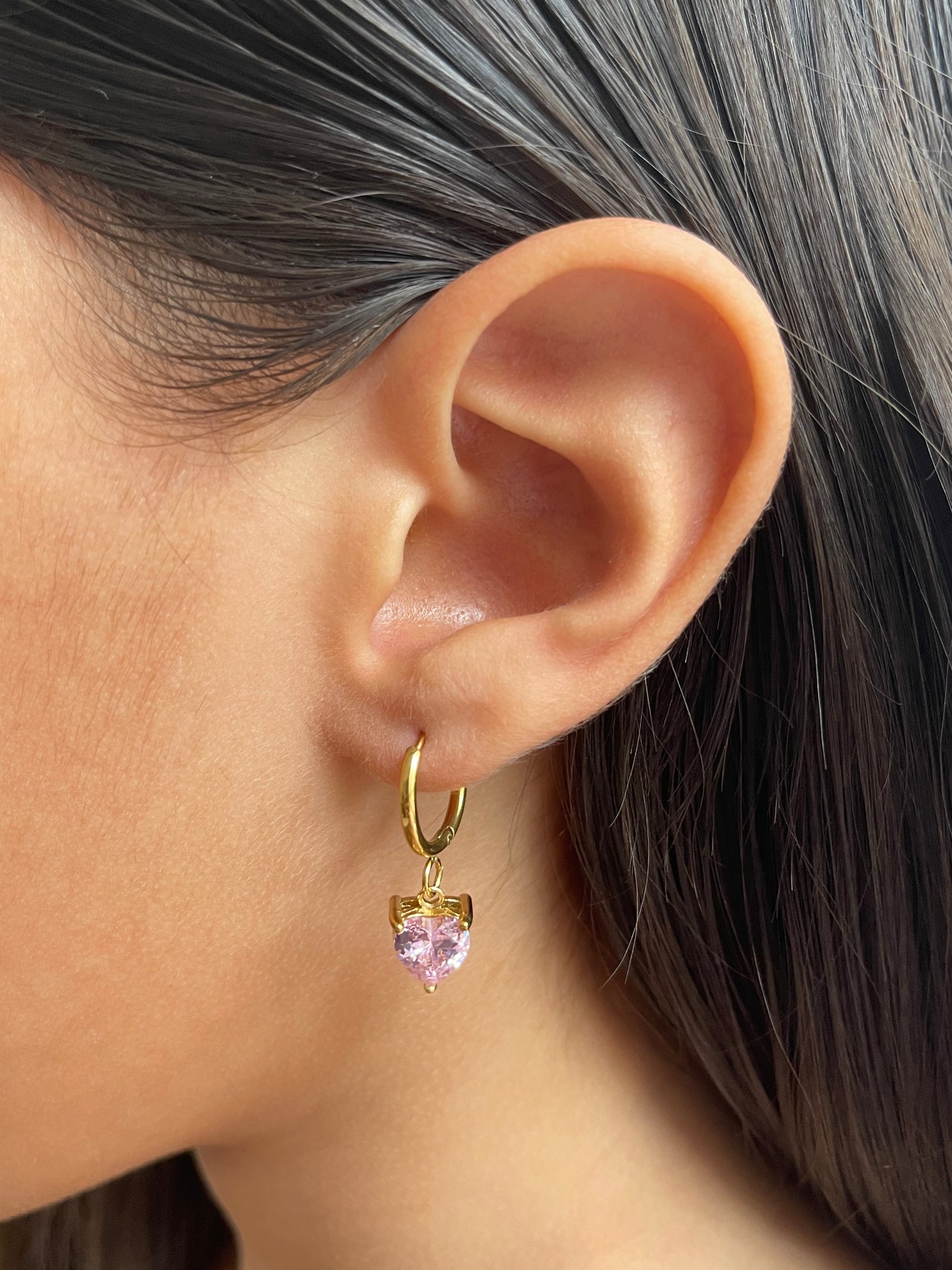 ARRACADAS CORAZON ZIRCONIA
