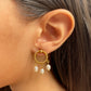ARETES CÍRCULO CON PERLAS