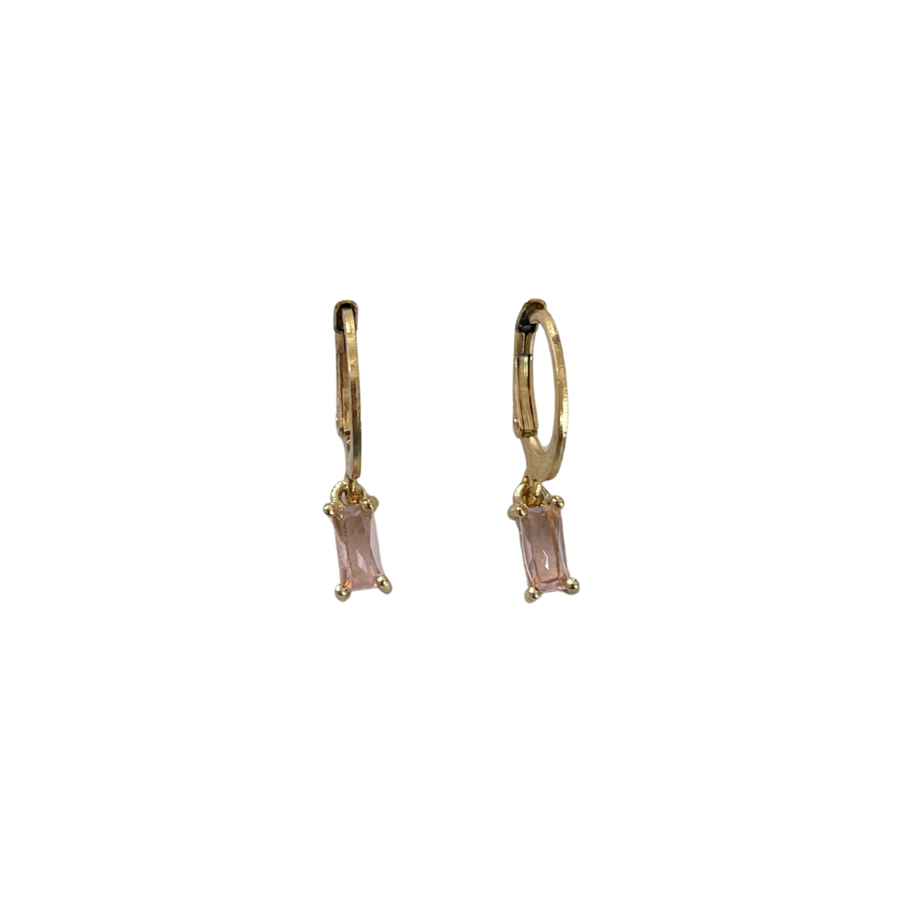 ARRACADAS ZIRCONIA RECTANGULAR