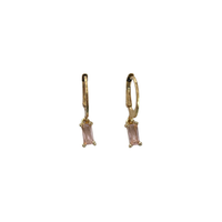 ARRACADAS ZIRCONIA RECTANGULAR