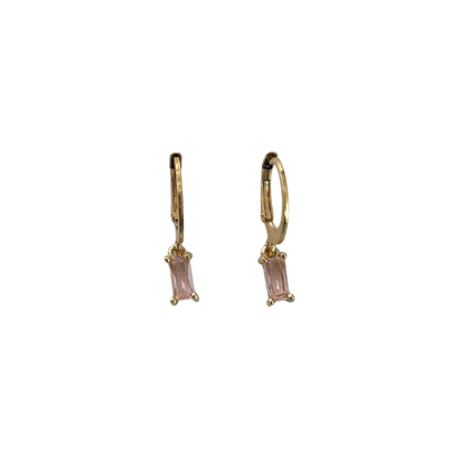 ARRACADAS ZIRCONIA RECTANGULAR
