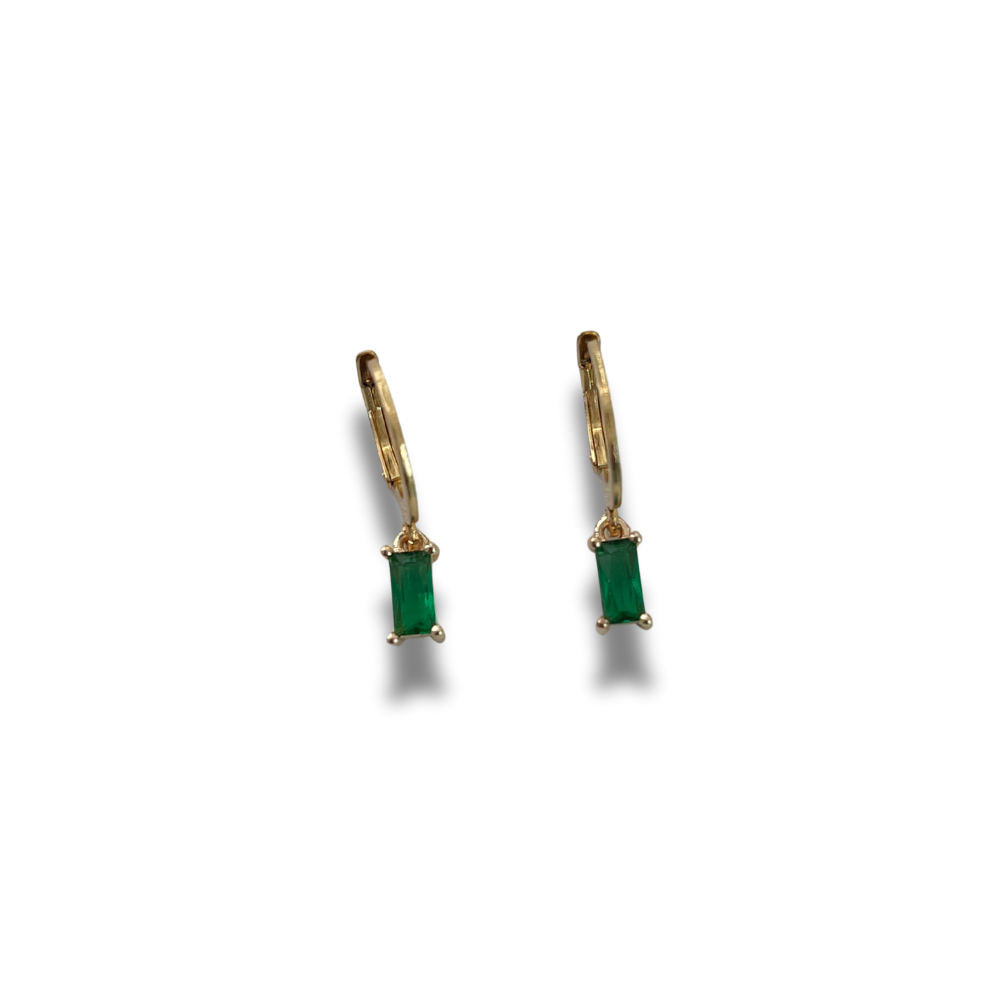 ARRACADAS ZIRCONIA RECTANGULAR