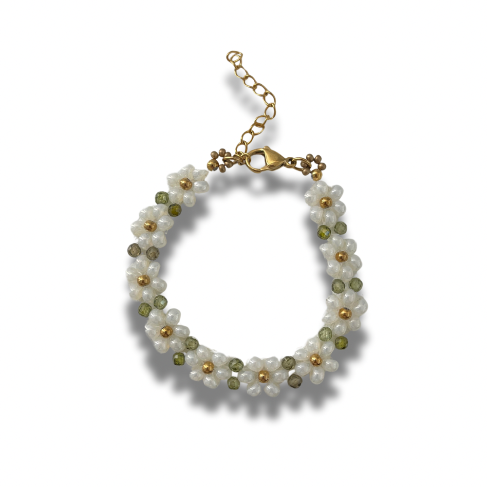 PULSERA FLORES CON ZIRCONIAS