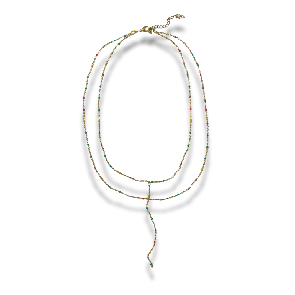 COLLAR DOBLE CON CORBATIN