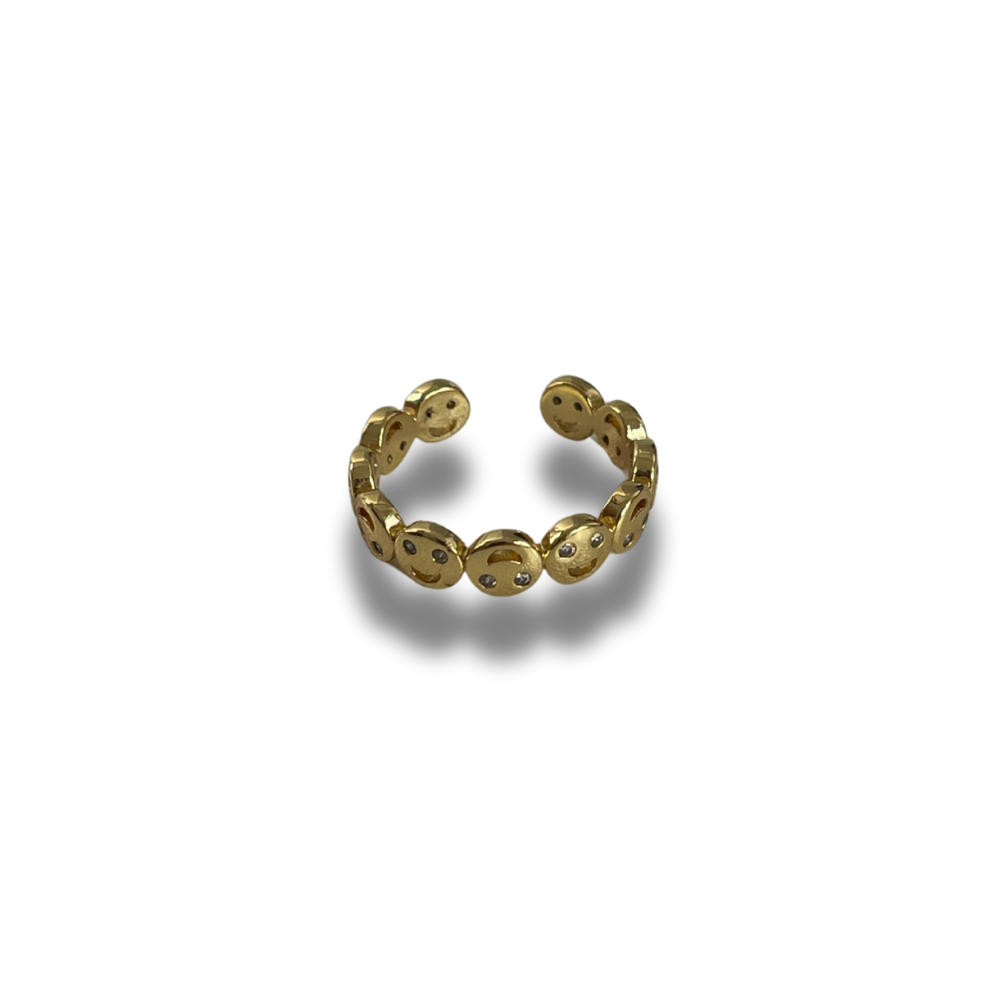 ANILLO HAPPY FACE CON ZIRCONIAS