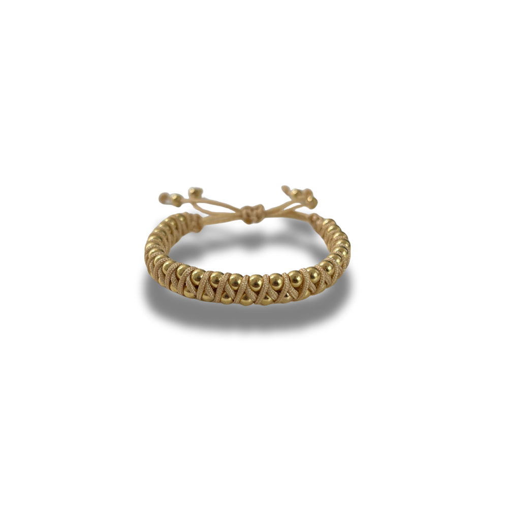 PULSERA BOLITAS HILO NUDE