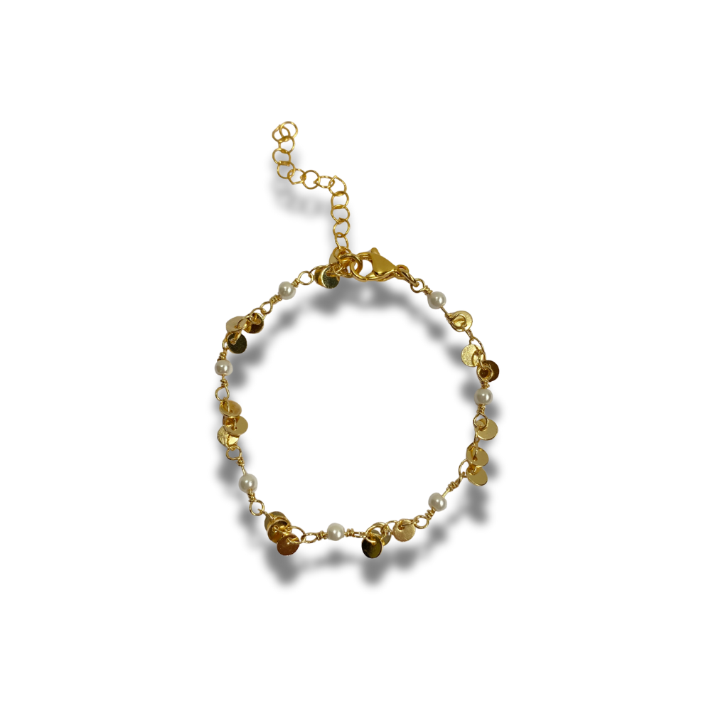 PULSERA PERLITAS CON CÍRCULOS