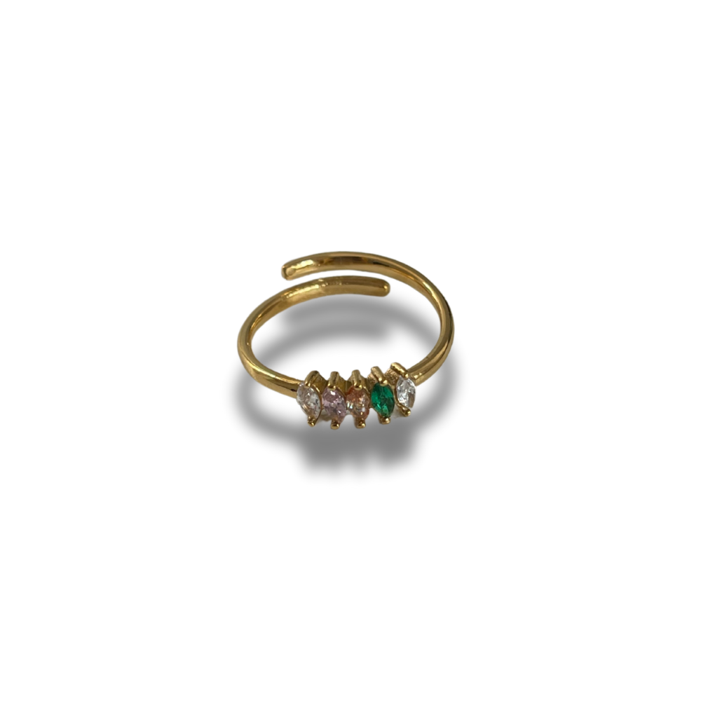 ANILLO CRISTALES PASTEL