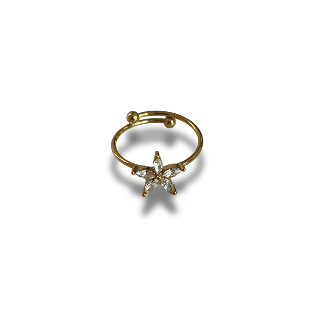 ANILLO FLOR CON ZIRCONIAS