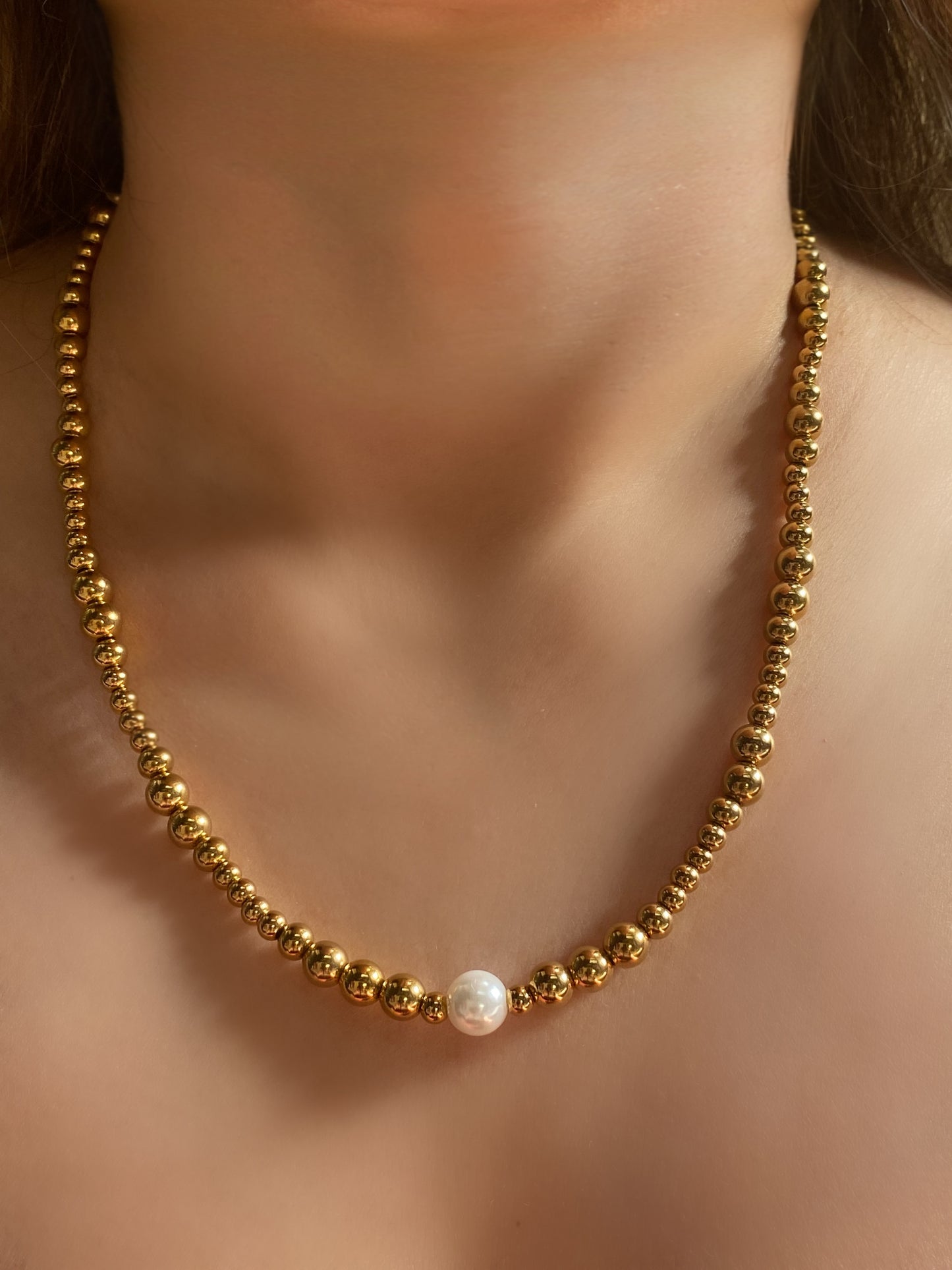 COLLAR BOLITAS CON PERLA