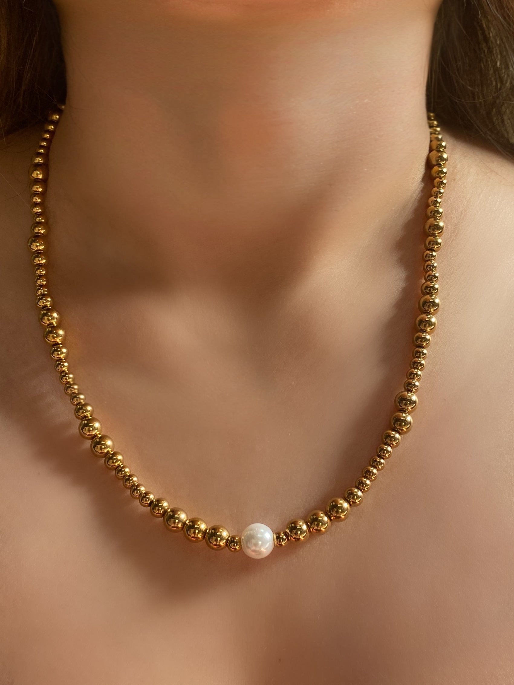 COLLAR BOLITAS CON PERLA