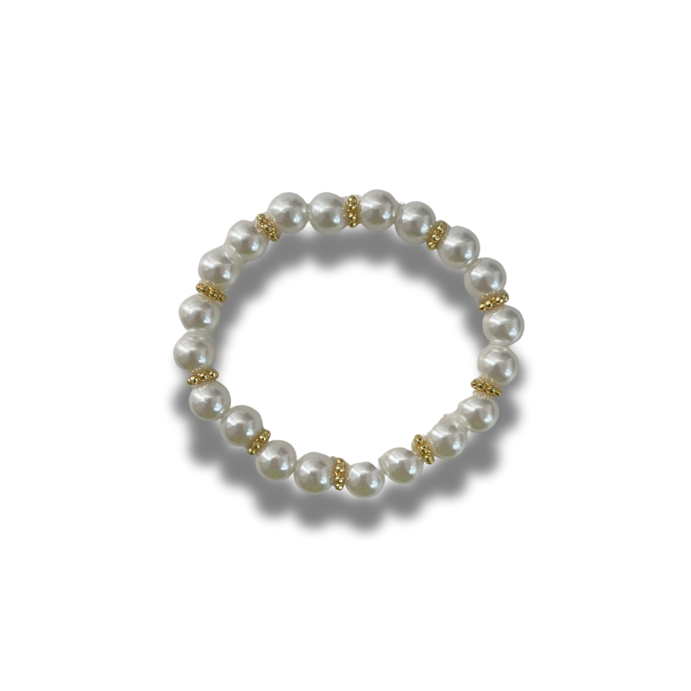 PULSERA PERLAS CON DORADO