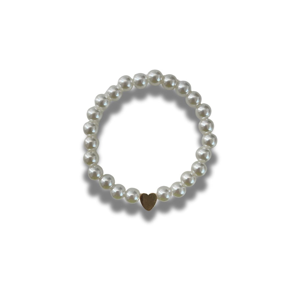 PULSERA PERLAS CON CORAZON