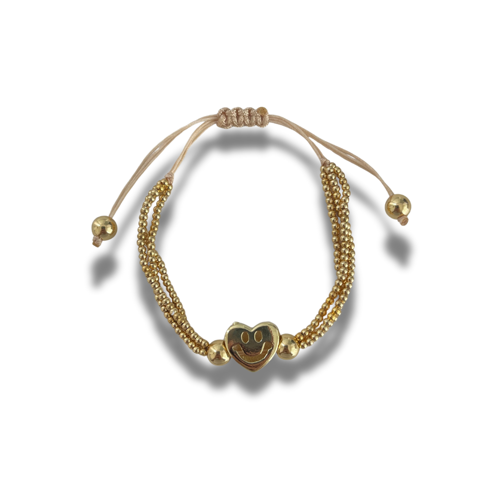 PULSERA TRIPLE CARITA FELIZ