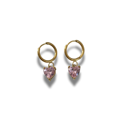 ARRACADAS CORAZON ZIRCONIA