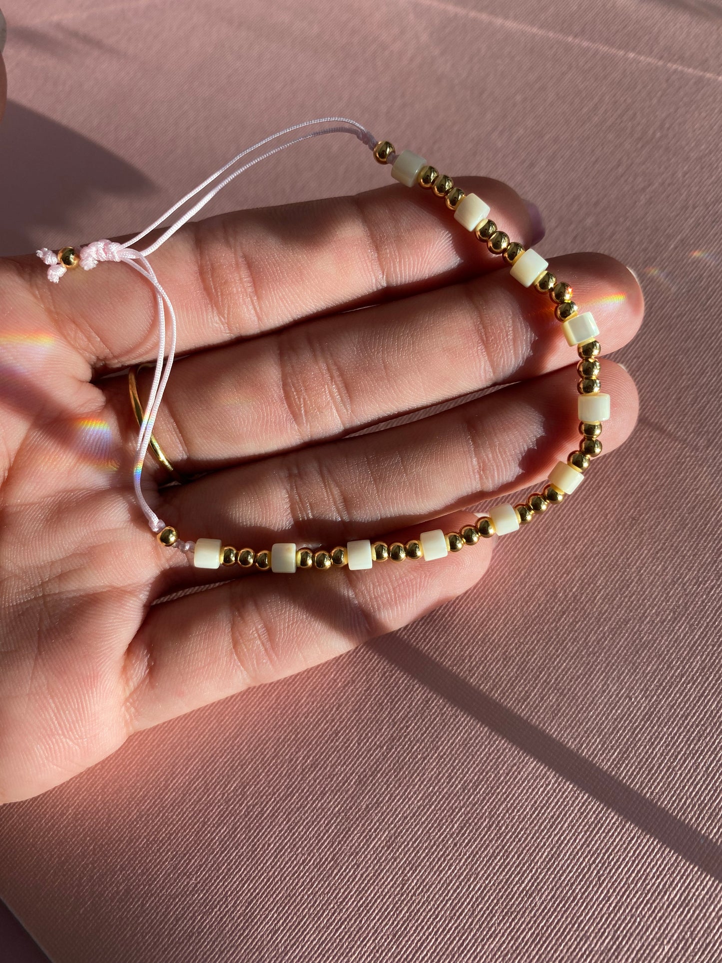 PULSERA PINK & GOLD