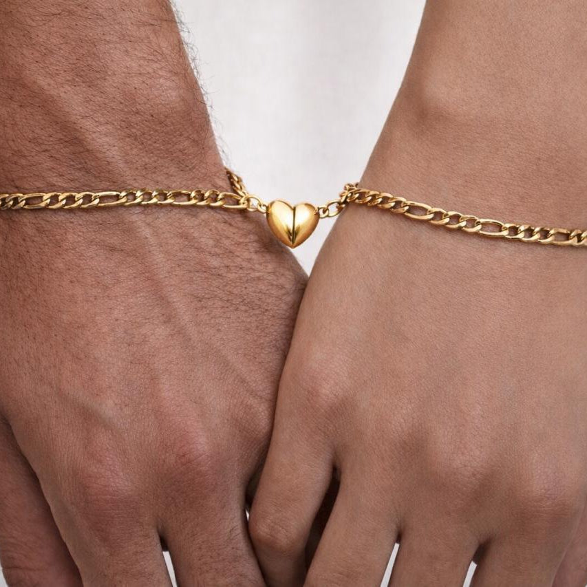pulseras para parejas con imán de corazón, para regalar, san valentín